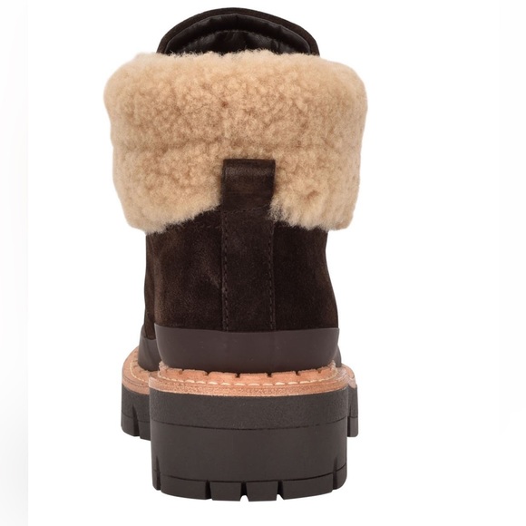 💥NWT💥 Marc Fisher LTD Cade Genuine Shearling Cuff Lace-up Boot - Picture 6 of 15